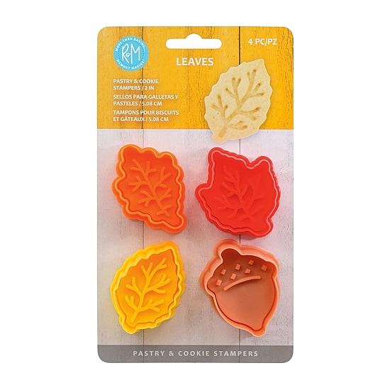 R&M International Llc Leaves 4-pc. Pastry and Cookie Stamper