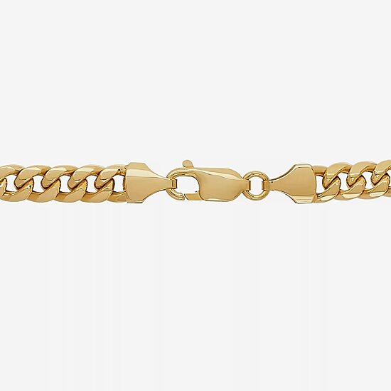 Made in Italy Mens 10K White Gold 14K White Gold 22 Inch Curb Chain Necklace