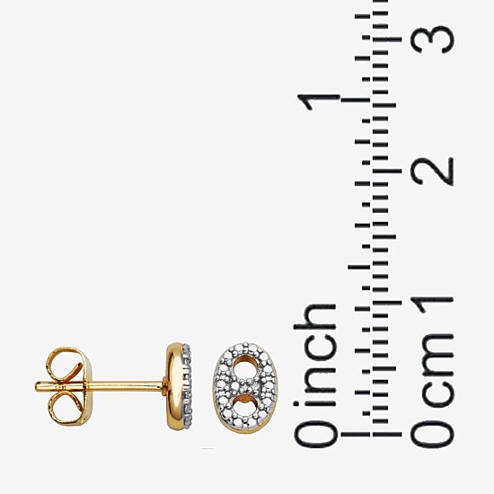 Sparkle Allure White Diamond Accent 7.2mm Oval Stud Earrings