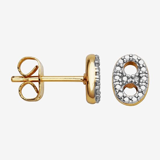 Sparkle Allure White Diamond Accent 7.2mm Oval Stud Earrings