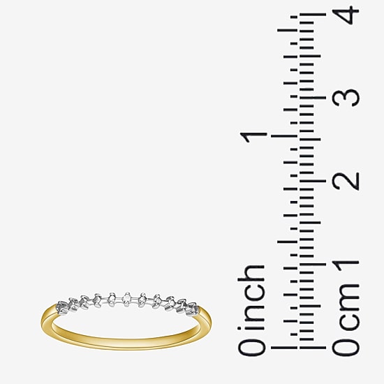 Sparkle Allure Womens White Diamond Accent Delicate Band
