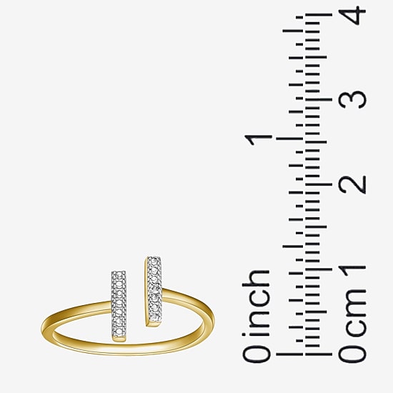 Sparkle Allure Womens White Diamond Accent Bar Bypass  Band