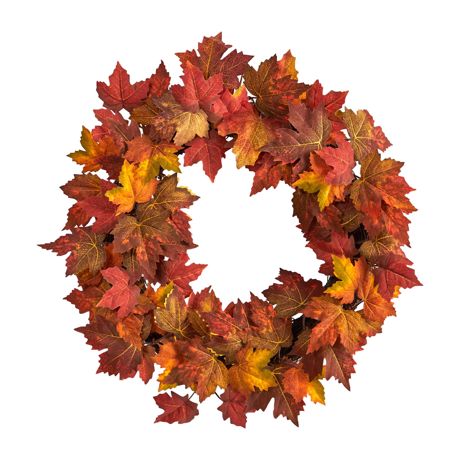 Nearly Natural "22"" Maple Leaf Faux" Wreath