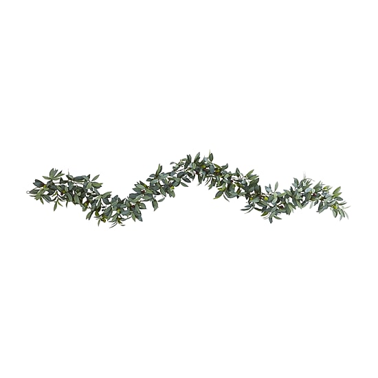 Nearly Natural 6.5ft Olive Indoor Garland