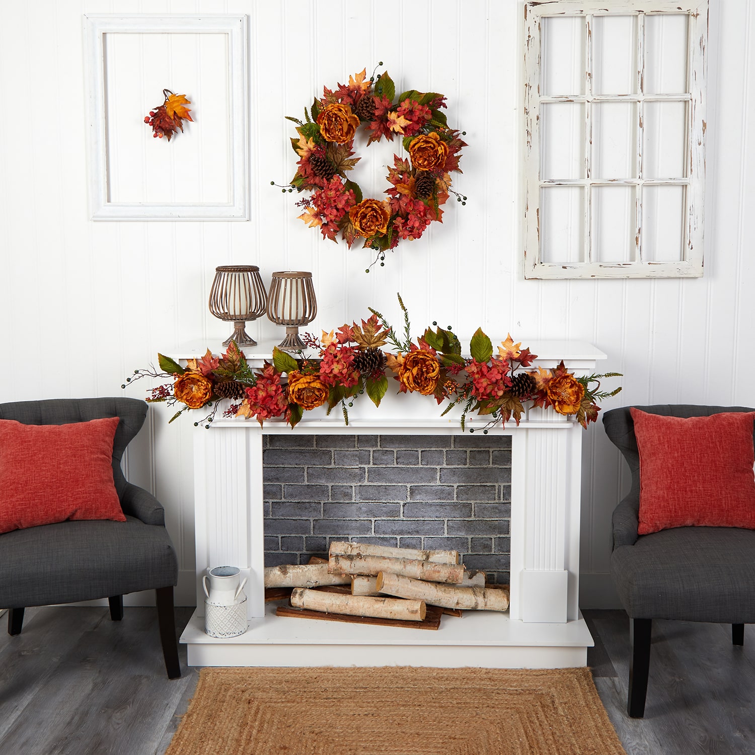 Nearly Natural 6ft Assort Faux Thanksgiving Indoor Garland