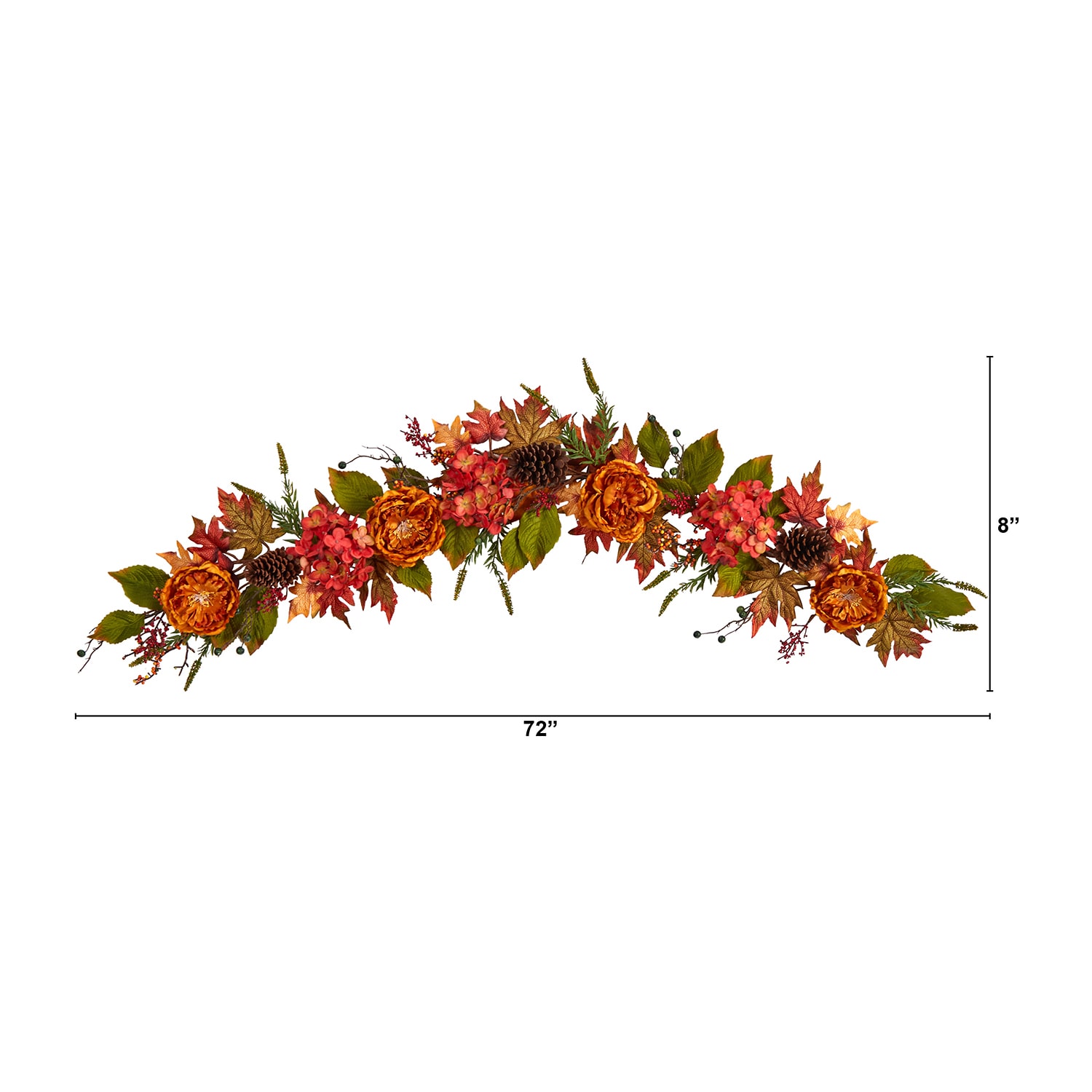 Nearly Natural 6ft Assort Faux Thanksgiving Indoor Garland