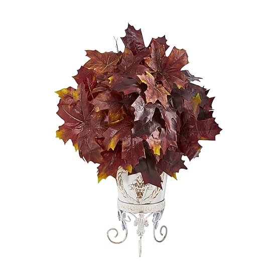 Nearly Natural Autumn Maple Leaf Faux Artificial Plant