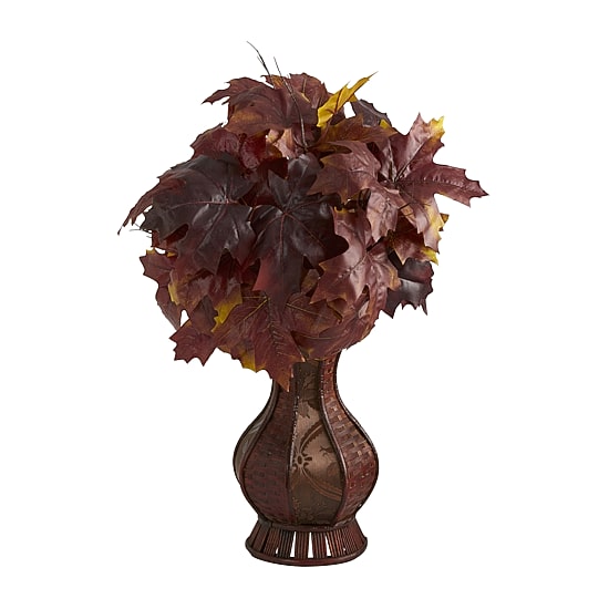 Nearly Natural 24" Autumn Maple Leaf Faux Artificial Plant