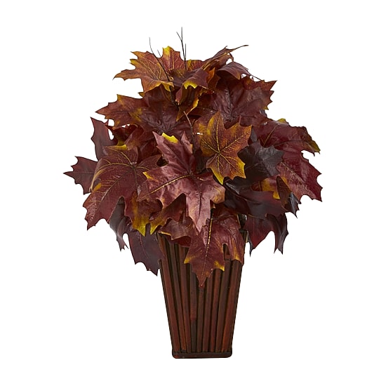 Nearly Natural 19" Autumn Maple Leaf Faux Artificial Plant