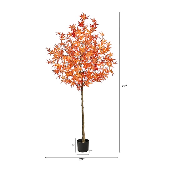 Nearly Natural 6ft Autumn Maple Artificial Plant