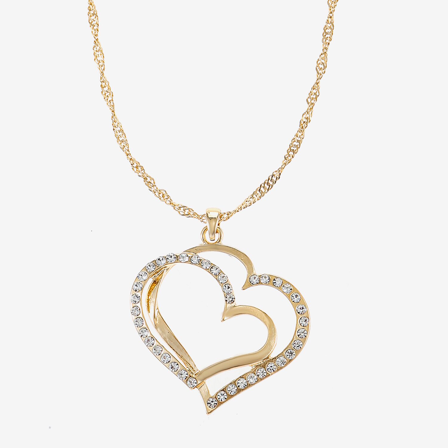 Liz Claiborne Pendant Necklace And Drop Earring Womens Glass Heart 2-pc. Jewelry Set