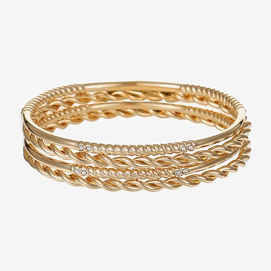 Liz Claiborne Womens 4-pc. Glass Bracelet Set