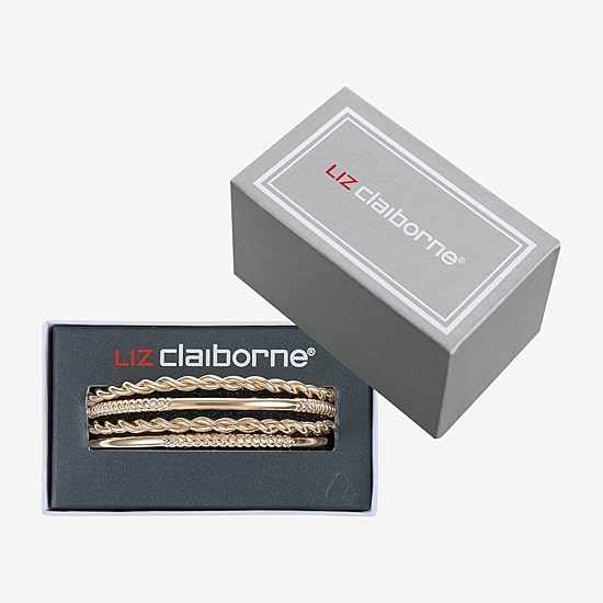 Liz Claiborne Womens 4-pc. Glass Bracelet Set