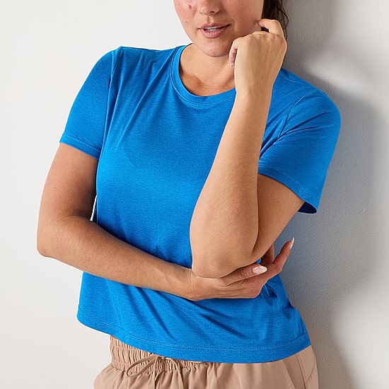 Xersion Womens Everyday Crew Neck Short Sleeve T-Shirt Tall