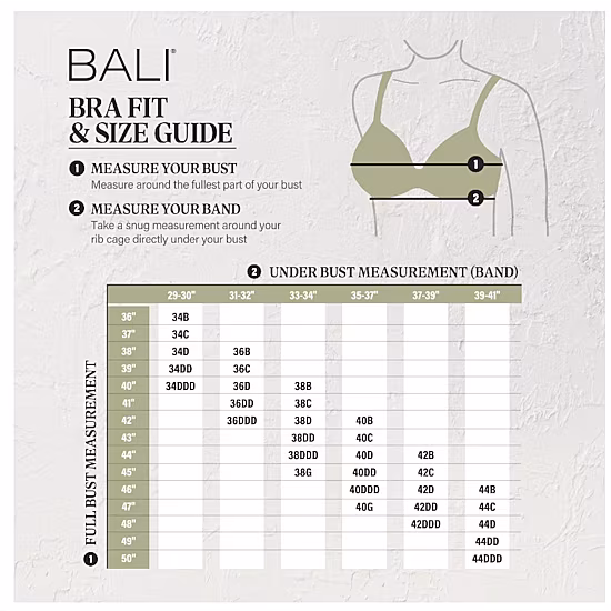 Bali Breathe Cotton Modal Lace Underwire Bra DF7590