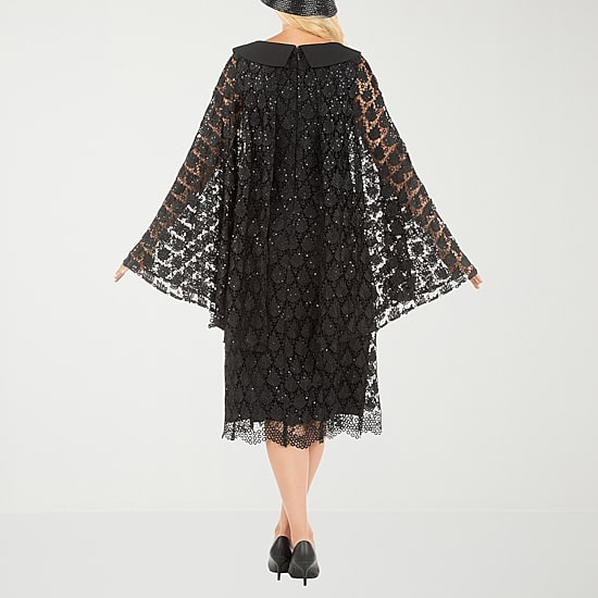 Giovanna Collection Womens Midi Boat Neck Sleeveless Embellished Embroidered Leaf Shift Dress