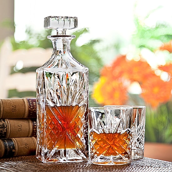 Whiskey and Rye 5-pc. Crystal Decanter Set