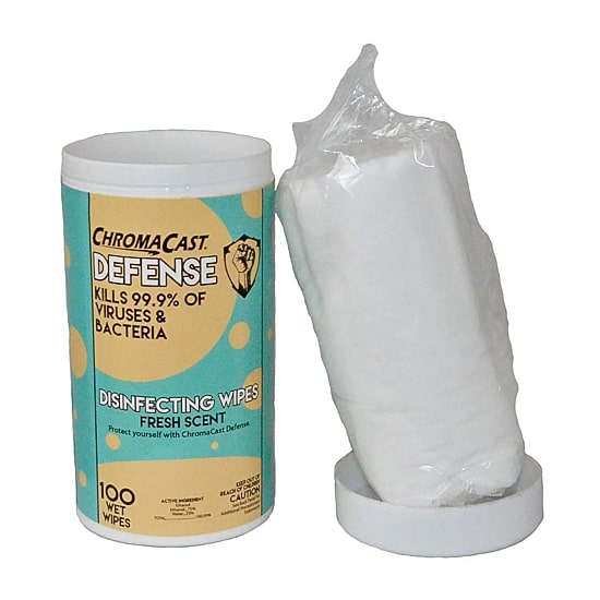 ChromaCast Defense Work Bench & Microphone Cleaning Wipes, 100 count