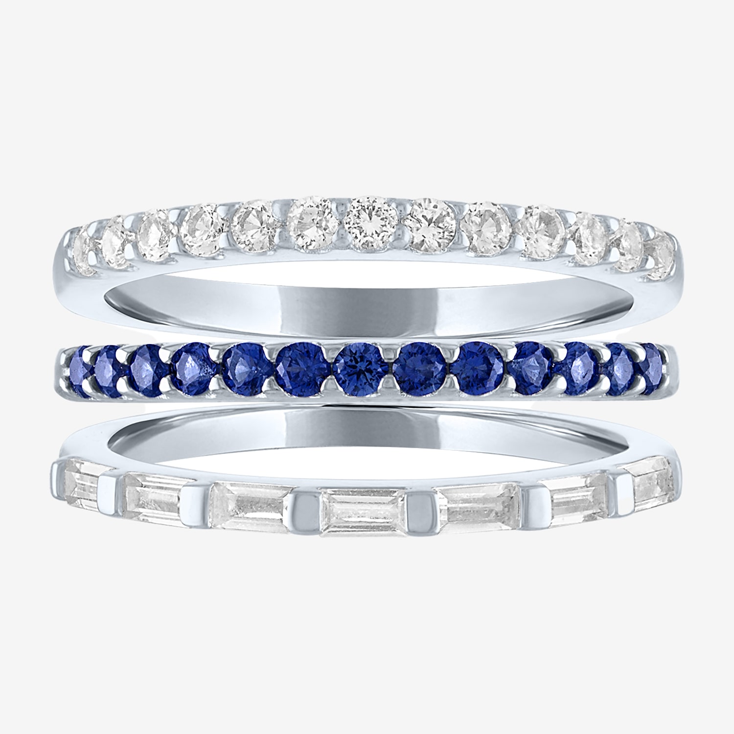 Womens Lab Created Gemstone Sterling Silver Ring Sets