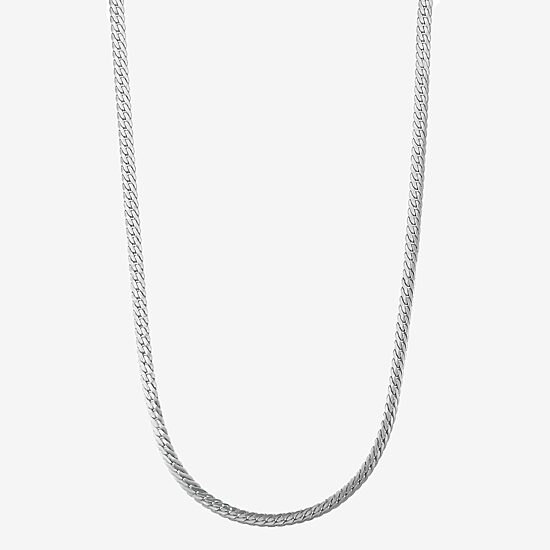 Unisex Adult 10K Gold 18 Inch Herringbone Chain Necklace