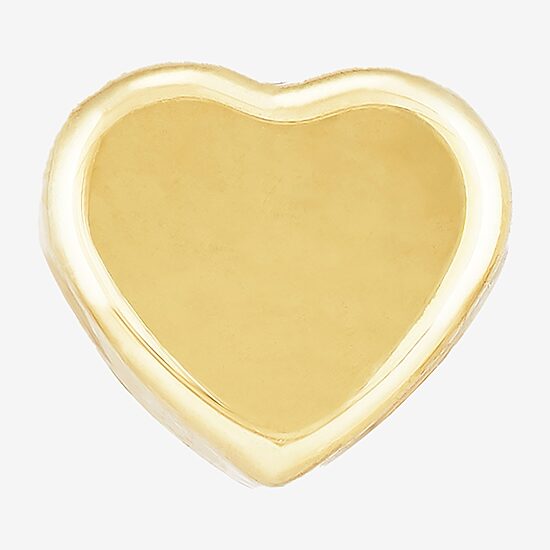 Gold Opulence Womens 14K Gold 7mm Heart Single Earring