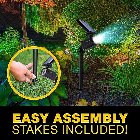 Bell + Howell Bionic Spotlight Solar Powered Motion Activated Outdoor Spotlight 5 Pack
