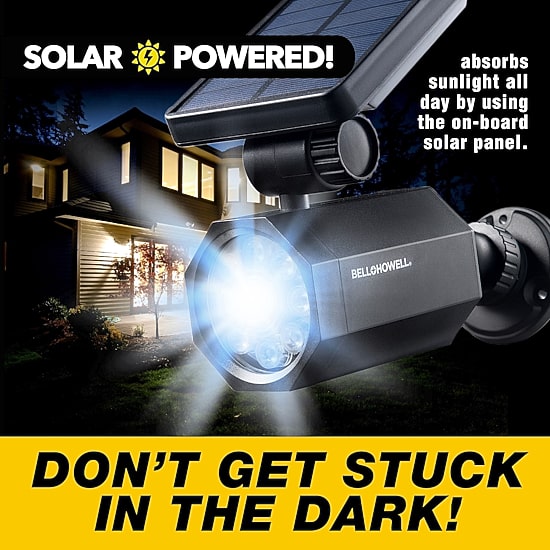 Bell + Howell Bionic Spotlight Solar Powered Motion Activated Outdoor Spotlight 5 Pack