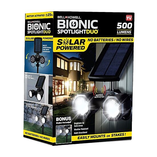 Bell + Howell Bionic Spotlight Duo Solar Powered Motion Activated Spotlight