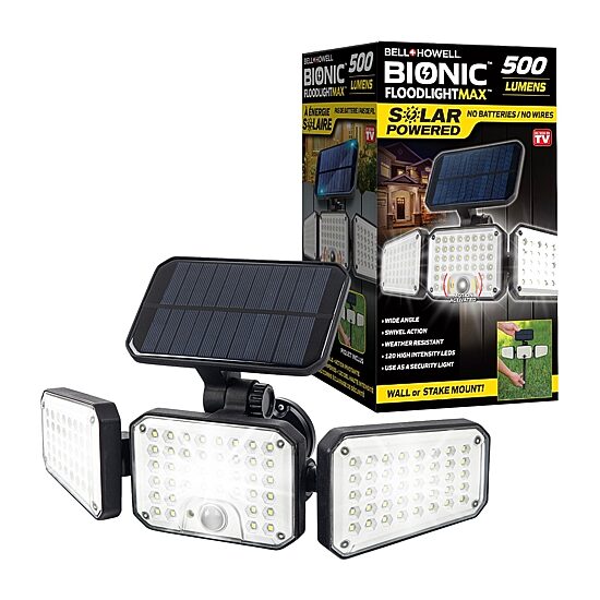 Bell + Howell Floodlight Max Solar Powered 500 Lumens Multi-Directional Light