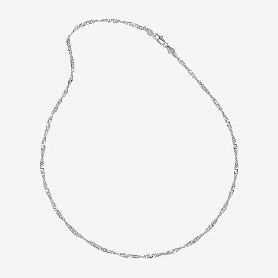 Silver Reflections Pure Silver Over Brass 16-30" Chain Necklace