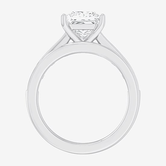 (G-H / Si1-Si2) Womens 3 CT. T.W. Lab Grown White Diamond 14K Gold Side Stone Bridal Set