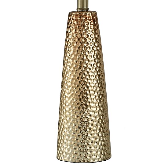 Stylecraft Christy Golden Copper With Brussels White Shade Ceramic Table Lamp