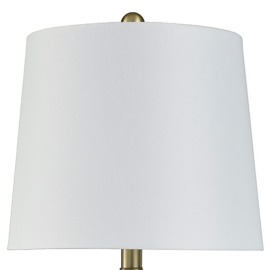 Stylecraft Christy Golden Copper With Brussels White Shade Ceramic Table Lamp