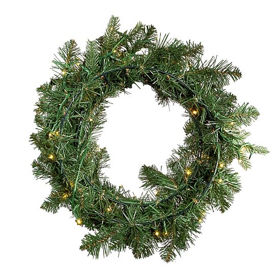 Kurt Adler 18 Inch Battery-Operated White Led Fir Pre-Lit Swag