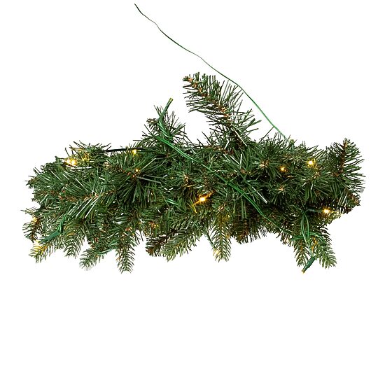 Kurt Adler 18 Inch Battery-Operated White Led Fir Pre-Lit Swag