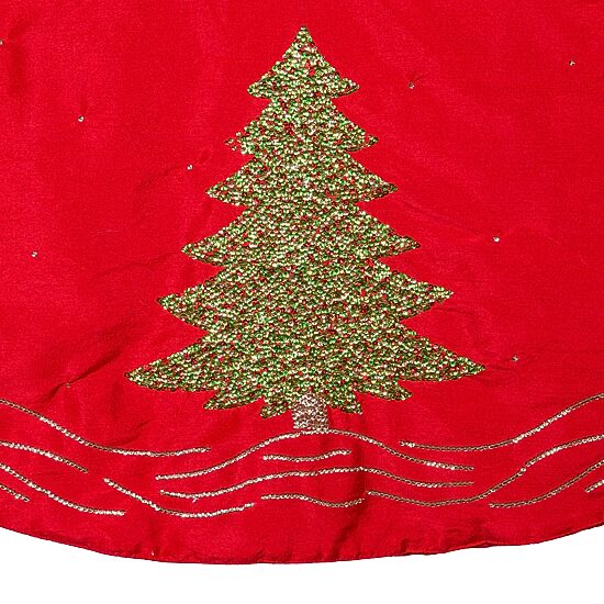 Kurt Adler 60in Red Green Tree Indoor Tree Skirt