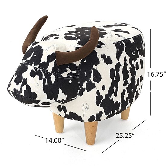Bessie Upholstered Animal Ottoman