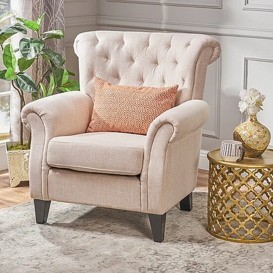 Greggory Tufted Upholstered Club Chair