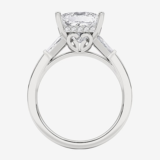 Grown Gorgeous (F, Vs2) Womens 3 3/4 CT. T.W. Lab Grown White Diamond 14K Gold or Platinum Princess-cut Engagement Ring
