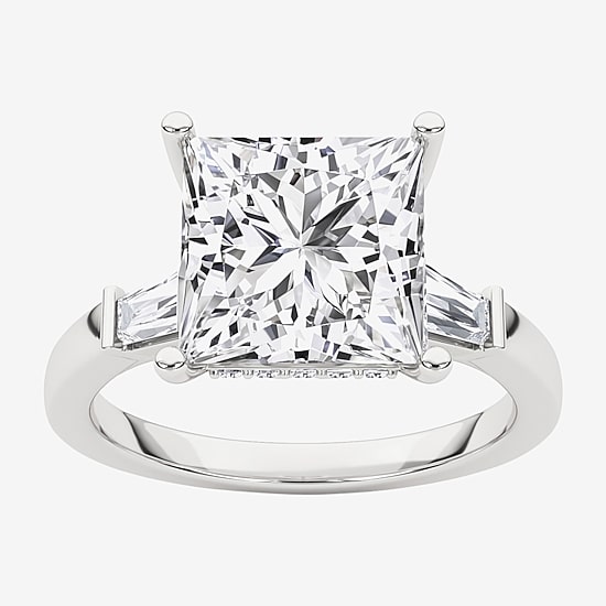 Grown Gorgeous (F, Vs2) Womens 3 3/4 CT. T.W. Lab Grown White Diamond 14K Gold or Platinum Princess-cut Engagement Ring