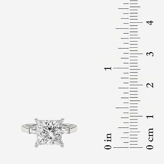 Grown Gorgeous (F, Vs2) Womens 3 3/4 CT. T.W. Lab Grown White Diamond 14K Gold or Platinum Princess-cut Engagement Ring