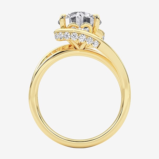 Grown Gorgeous F, Vs2 Womens 3 CT. T.W. Lab Grown White Diamond 14K Gold or Platinum Round Engagement Ring