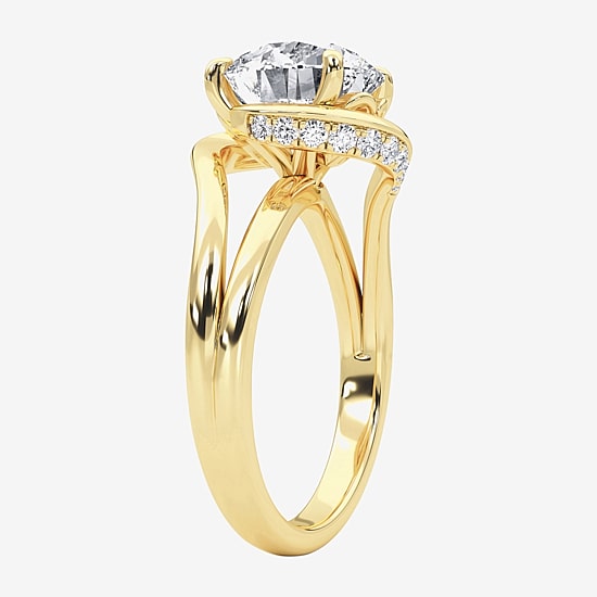 Grown Gorgeous F, Vs2 Womens 3 CT. T.W. Lab Grown White Diamond 14K Gold or Platinum Round Engagement Ring
