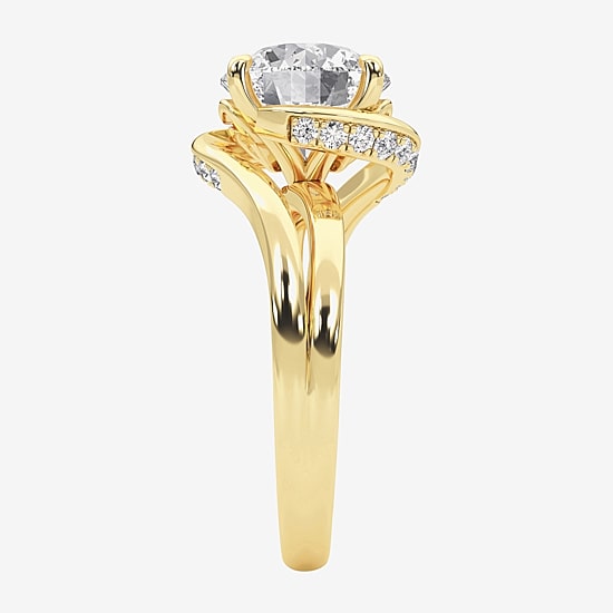 Grown Gorgeous F, Vs2 Womens 3 CT. T.W. Lab Grown White Diamond 14K Gold or Platinum Round Engagement Ring