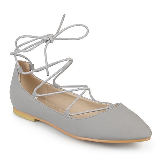 Journee Collection Womens Fiona Lace-Up Flats
