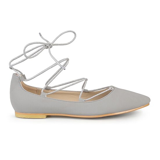 Journee Collection Womens Fiona Lace-Up Flats