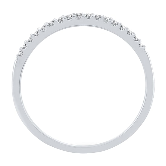 Womens 1/8 CT. T.W. Natural White Diamond 10K Gold Wedding Band