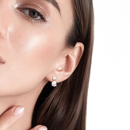 Womens 5 CT. T.W. Lab Created White Moissanite Sterling Silver Drop Earrings