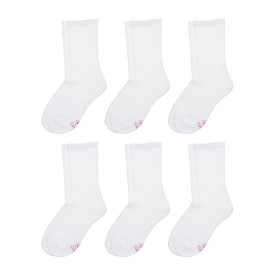 Hanes Ultimate Little & Big Girls 6 Pair Crew Socks