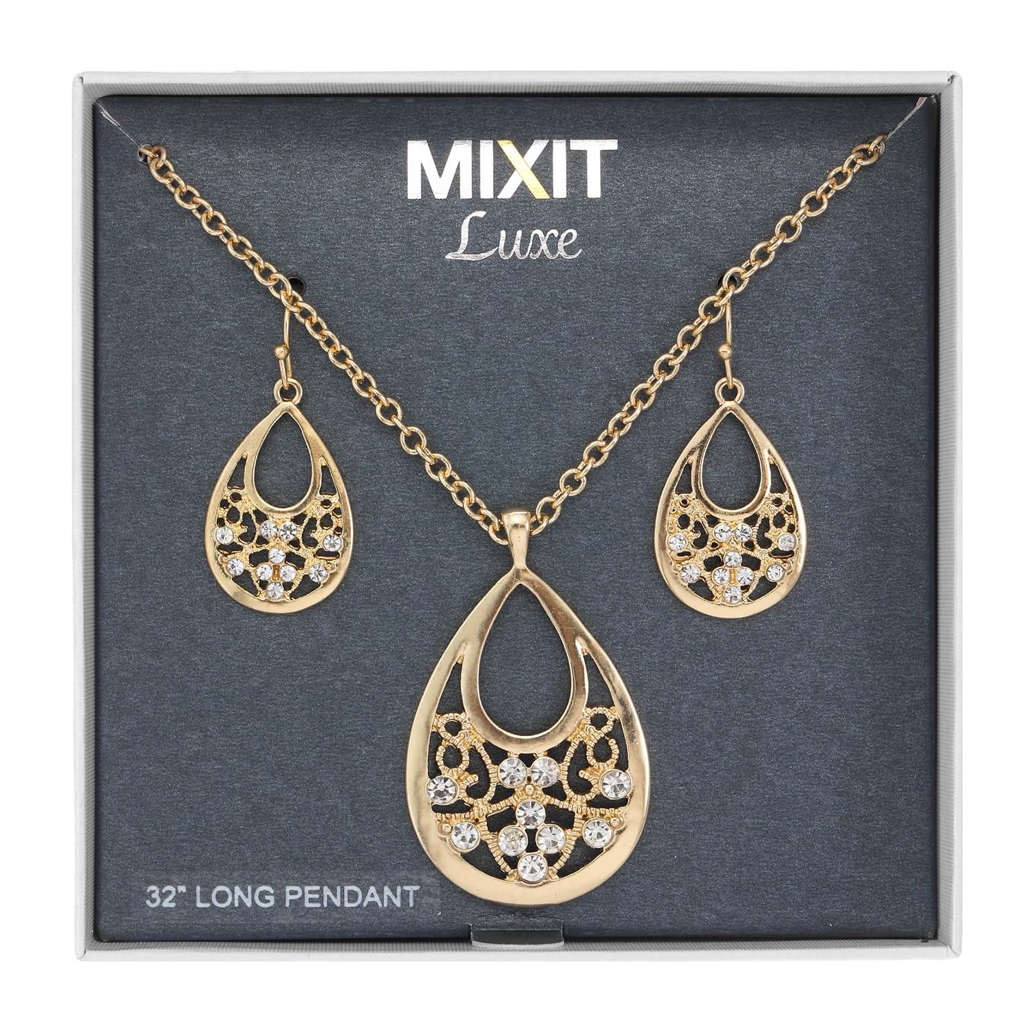 Mixit Womens White 2-pc. Jewelry Set